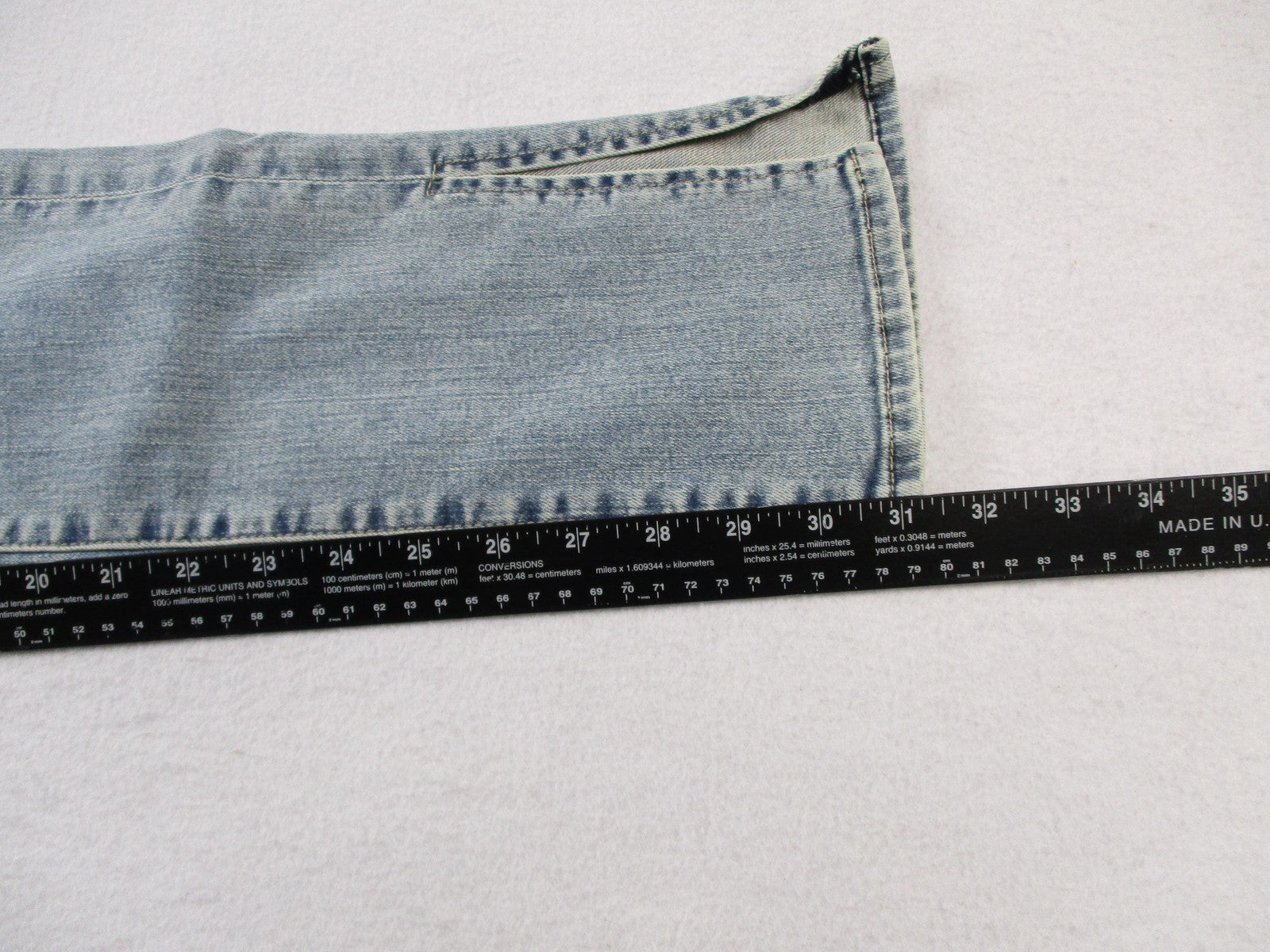 Fidelity Stevie Jeans Womens 26 Blue Slim Straight Slit Hem Daytona Wash 144813