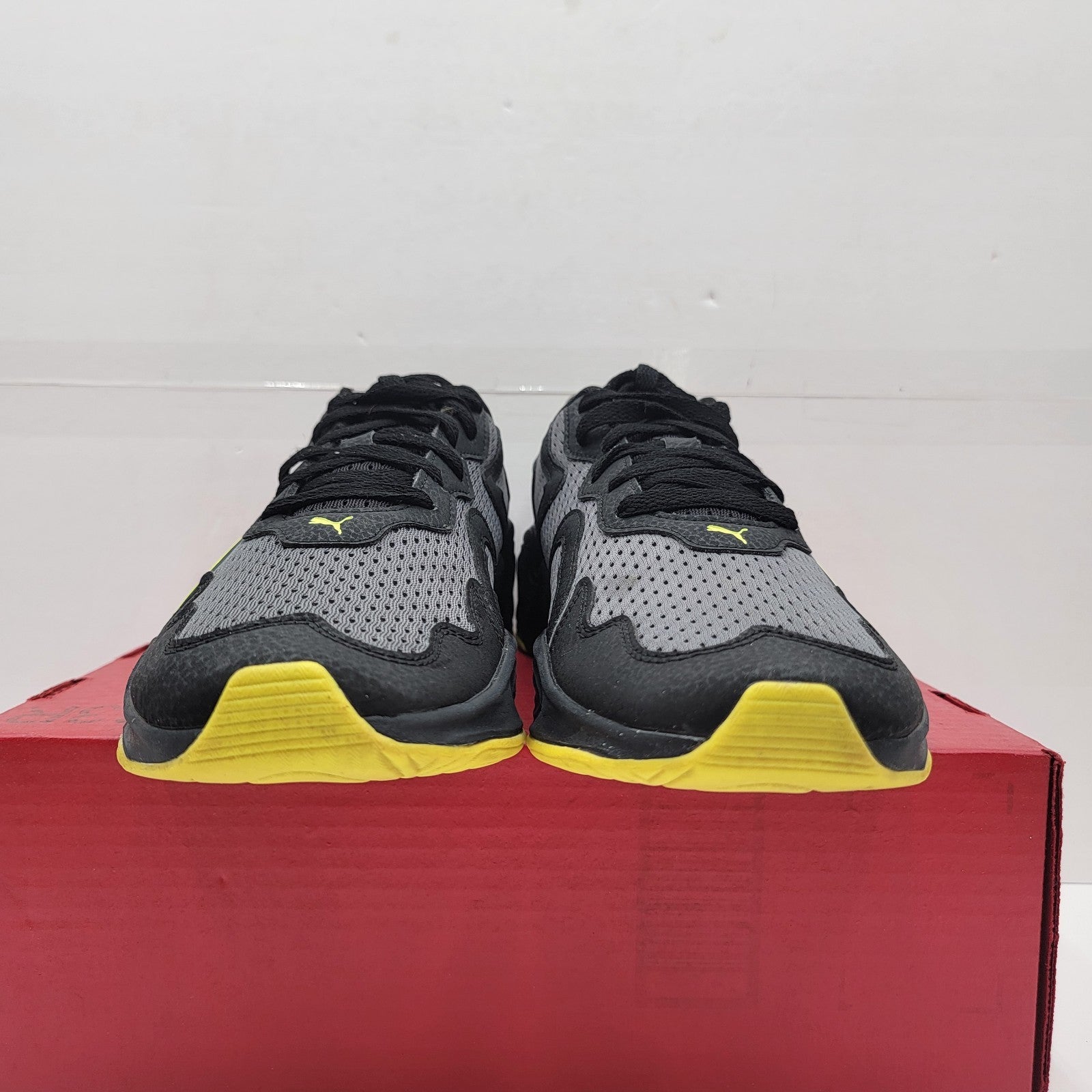 Puma RSX SoftFoam+ Grey Black Yellow Mens Running Sneakers US12 19312509