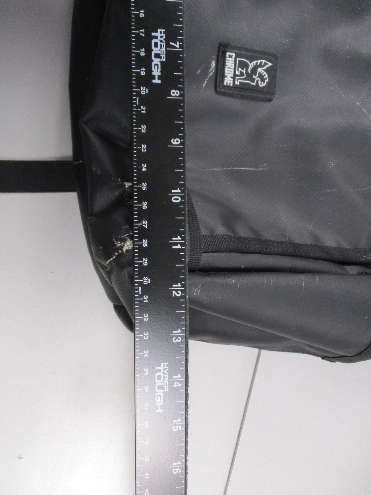 Chrome Black 18" Water Resistant Laptop Backpack Bag Men Travel Gear Urban16
