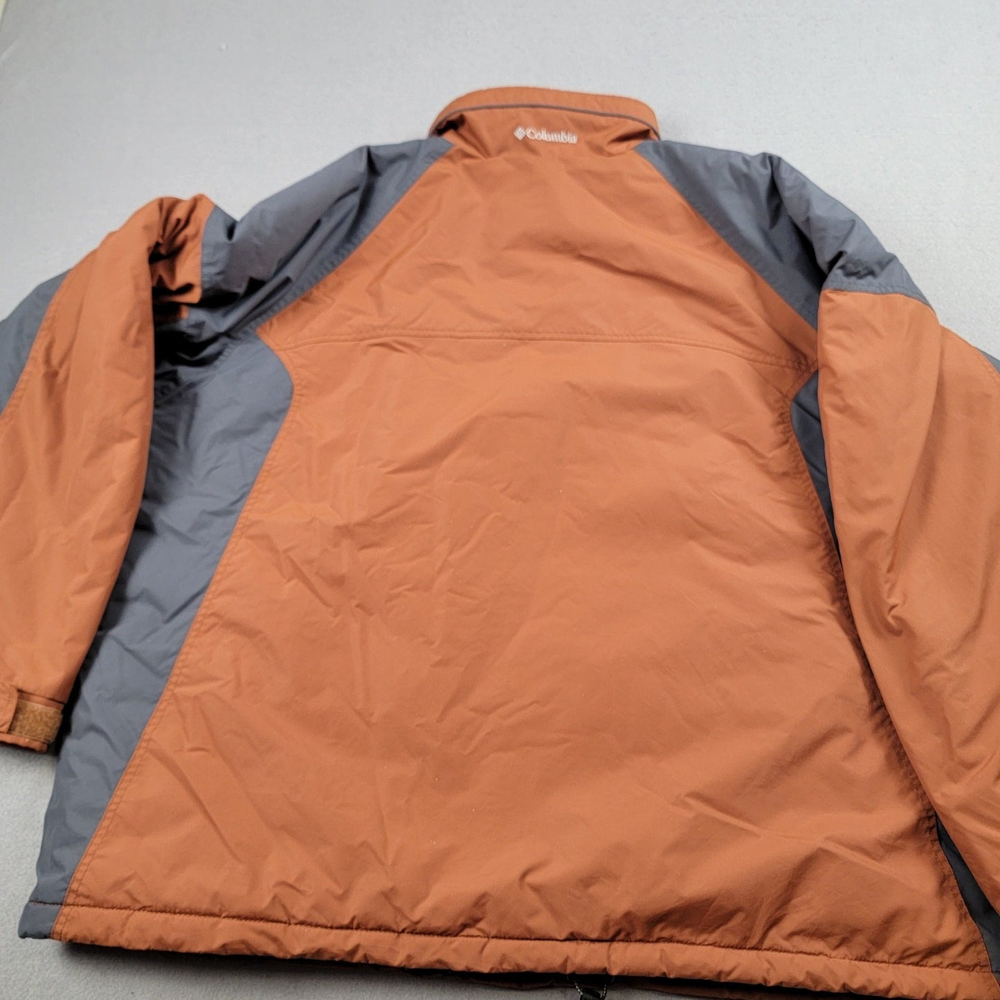Columbia Men’s XXL Brown Gray Winter Ski Jacket Full Zip Nylon Insulated Coat1