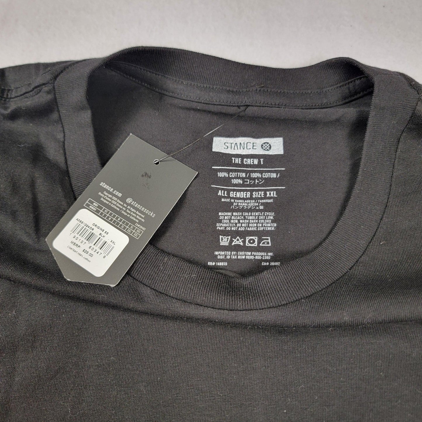 2 Pk Bundle Stance The Crew T Shirt Black & Empyre T Shirt Olive Sz XXL