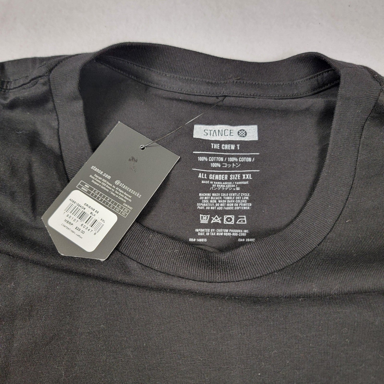 2 Pk Bundle Stance The Crew T Shirt Black & Empyre T Shirt Olive Sz XXL