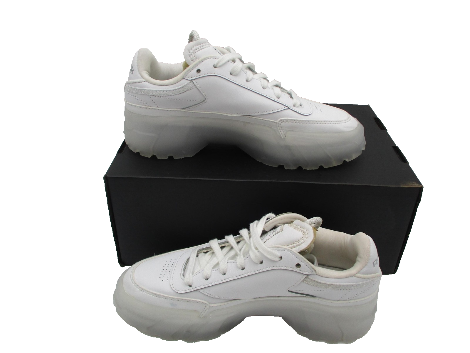 Reebok Club C Cardi B Shoes Women Size 5.5 White Platform Chunky Sole GX5098 1F13