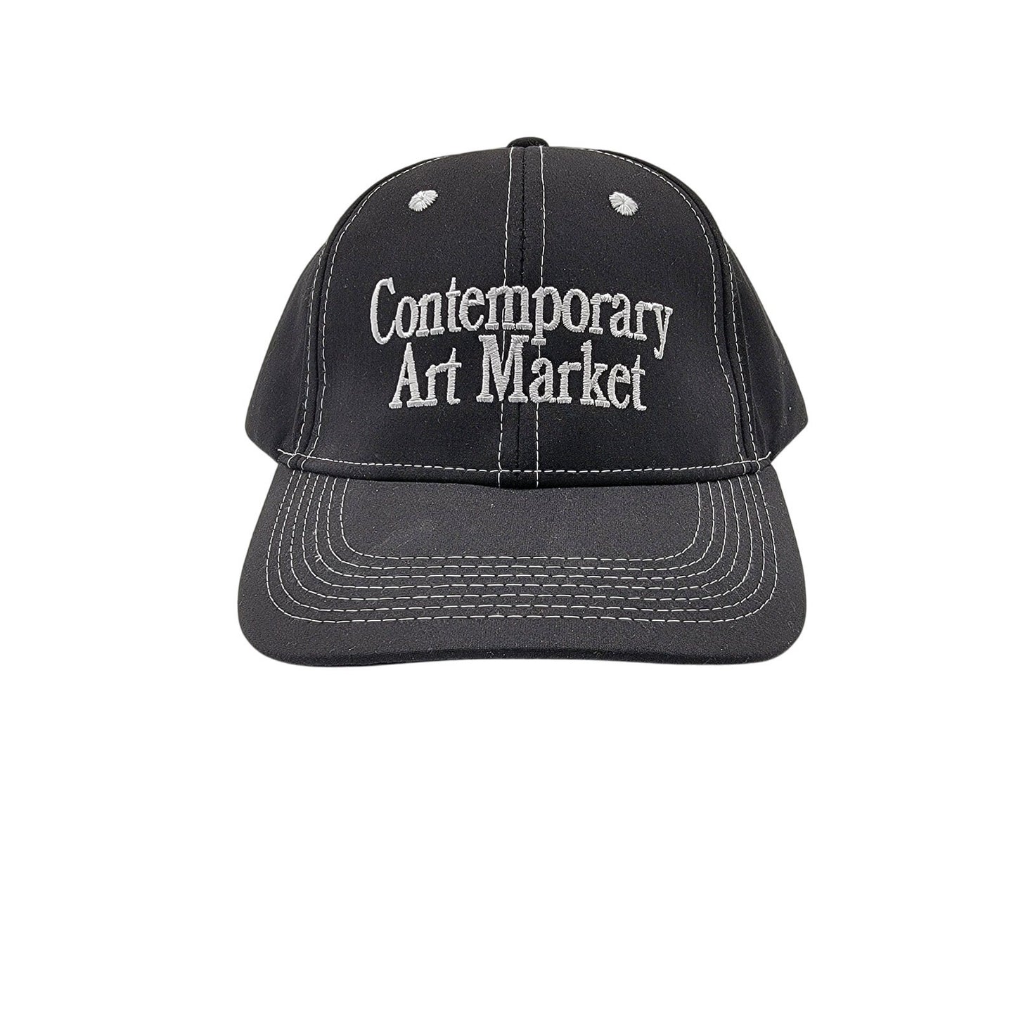 MARKET Contemporary Art Market Black Hat Cap Adjustable Strapback 100% Nylon NWT0