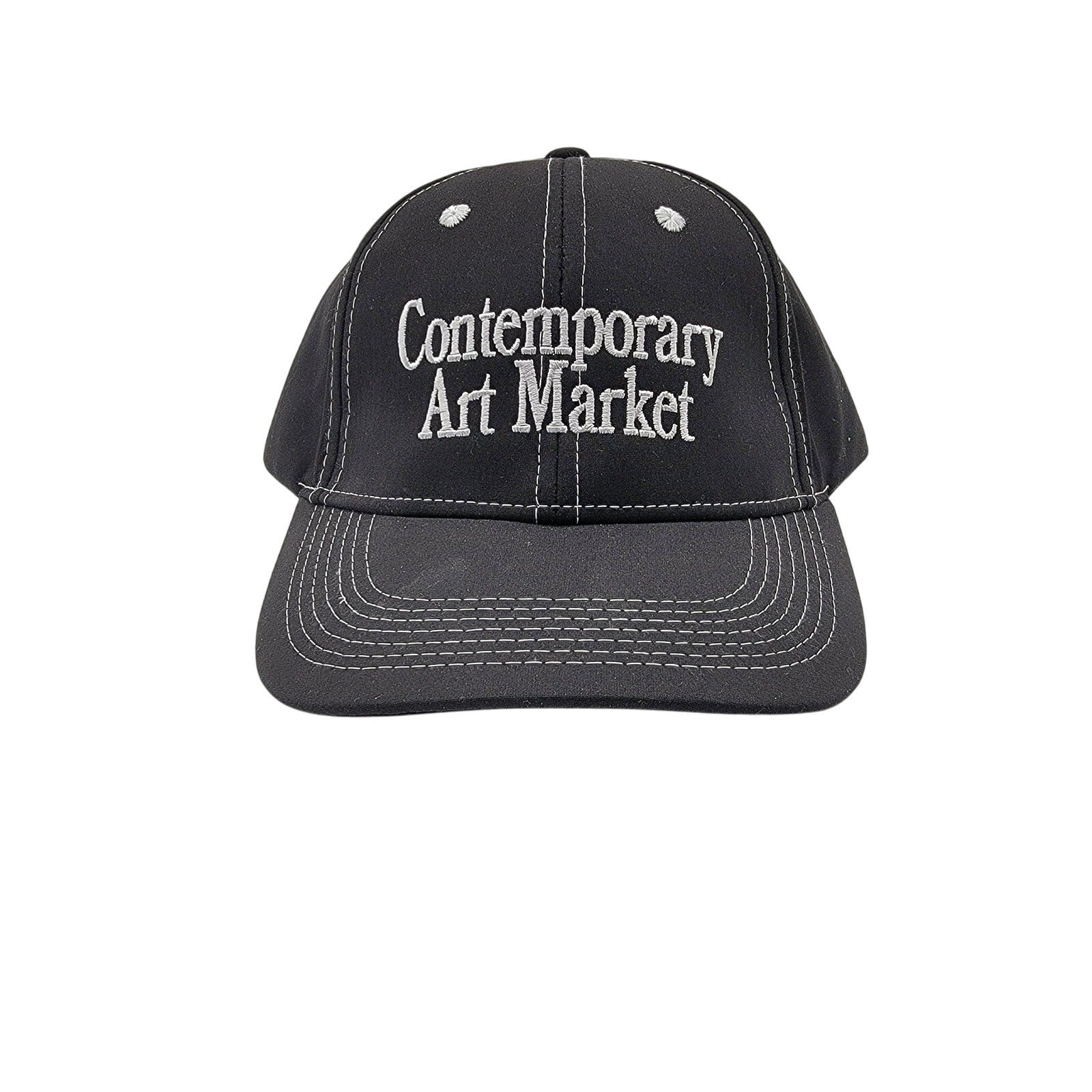 MARKET Contemporary Art Market Black Hat Cap Adjustable Strapback 100% Nylon NWT0