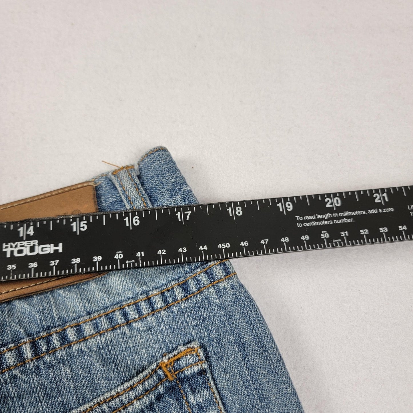 Moschino Jeans Jeans Mens 36 Blue Denim Straight Leg Peace Sign Back Pocket 11918