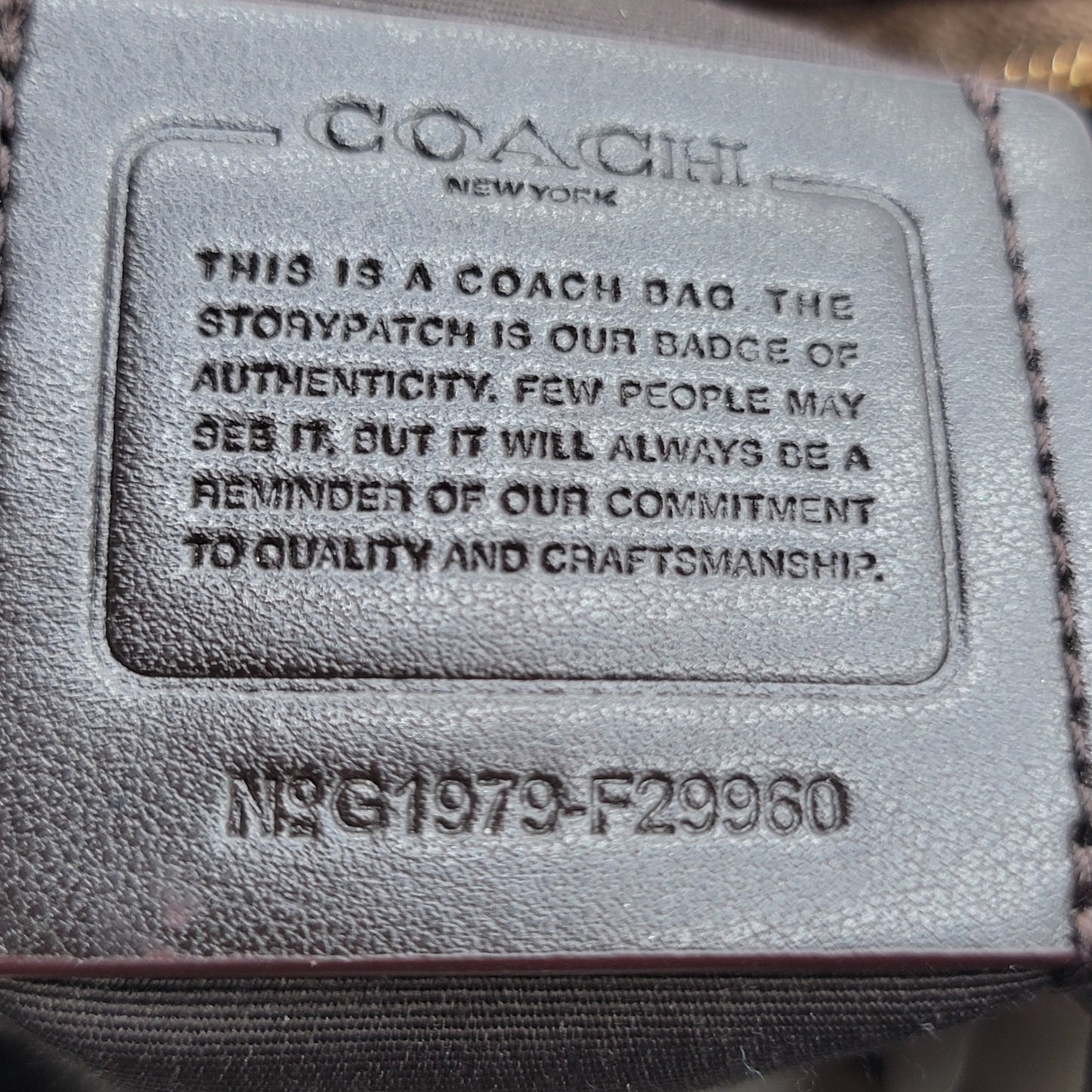 Coach Signature Crossbody Bag Brown Canvas Leather Trim F2996013