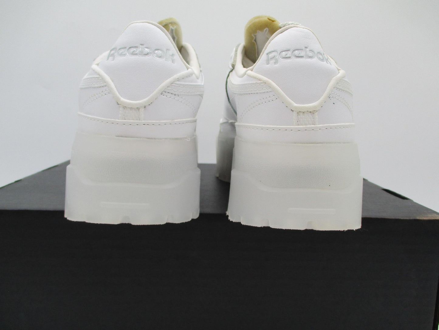 Reebok Club C Cardi B Shoes Women Size 5.5 White Platform Chunky Sole GX5098 1F15