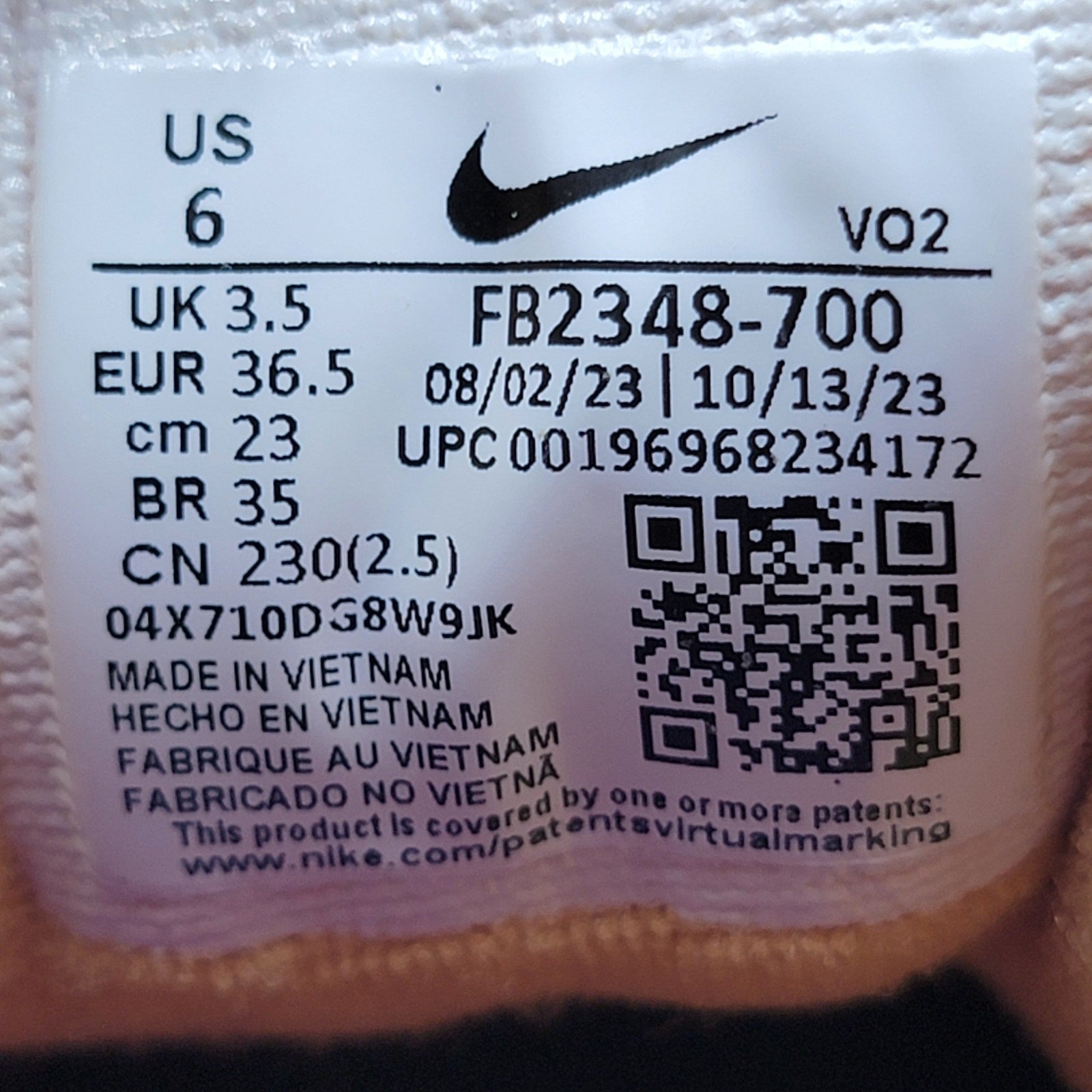Nike Air Force 1 Wild Wheat Gold - Women's Size 6 (127) FB2348-700