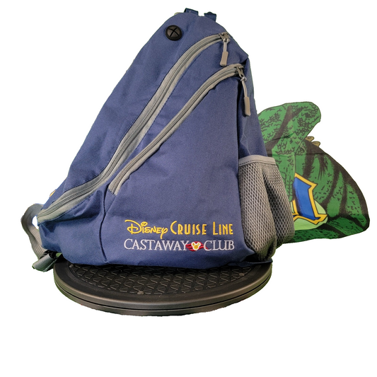 Disney Cruise Line Castaway Club Blue Sling Backpack Preowned Shoulder Bag0