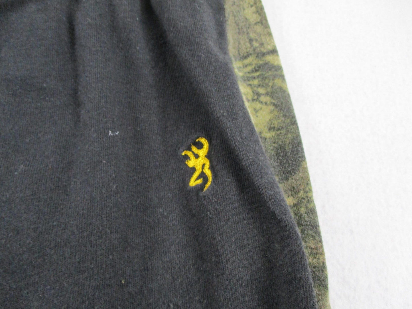 Browning Lounge Pants Mens Medium Black Camo Side Stripe Jersey Sleepwear 17203