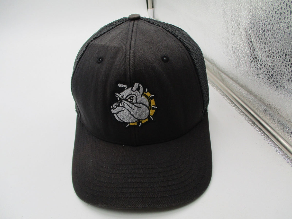 Richardson Hat Cap Snap Back Mens One Size Black Mesh Trucker Bulldog Logo 1121
