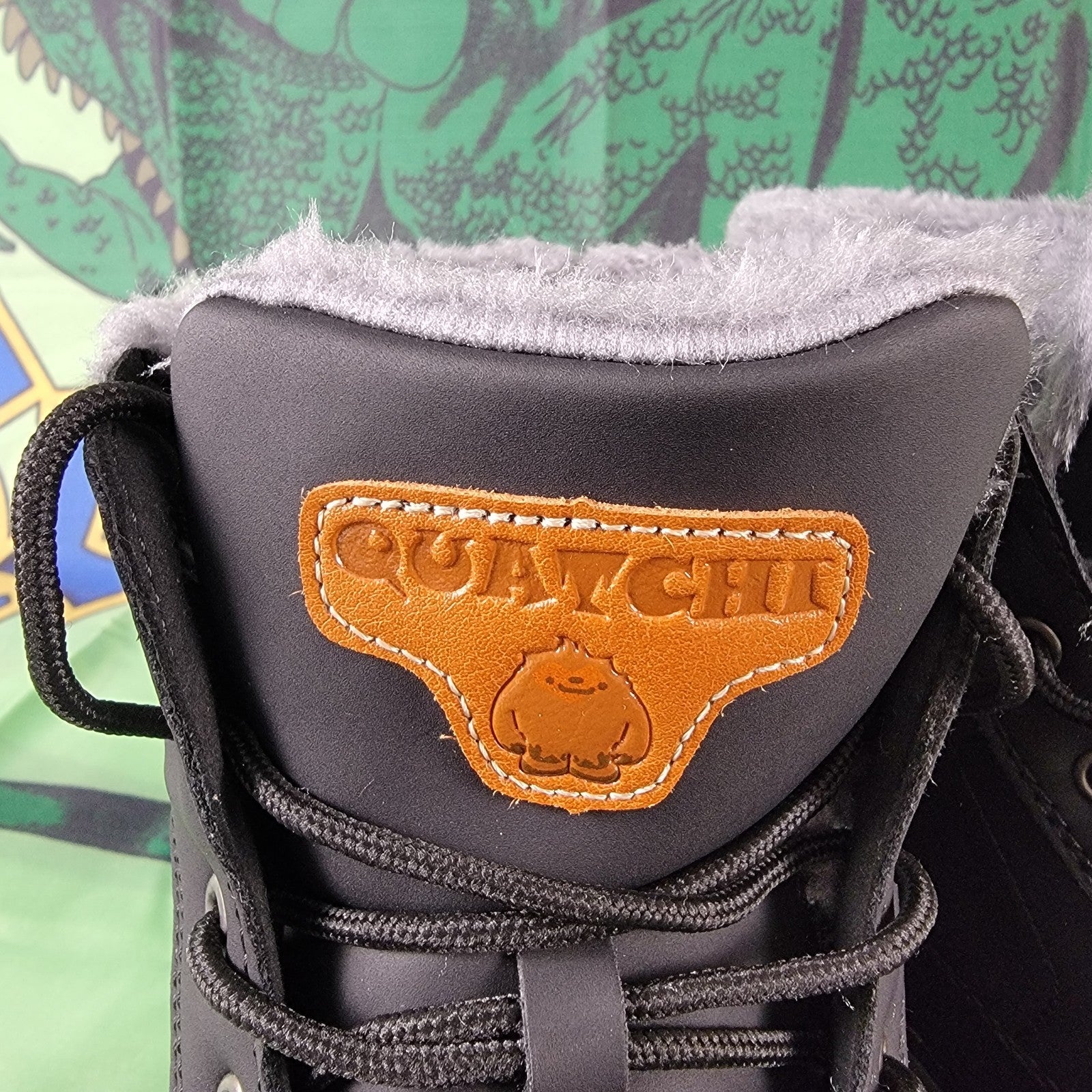 Quatchi Men’s Winter Boots Black Fur Lined Size 14 EU 48 Waterproof Lug Sole4