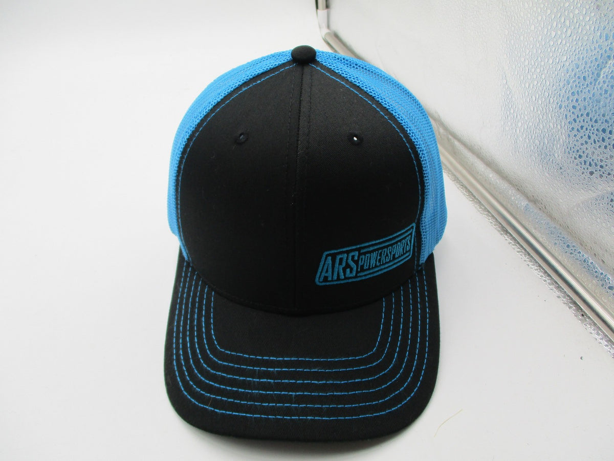 ARS Powersports Hat Cap Snap Back Mens One Size Black Mesh Trucker Otto 112-11