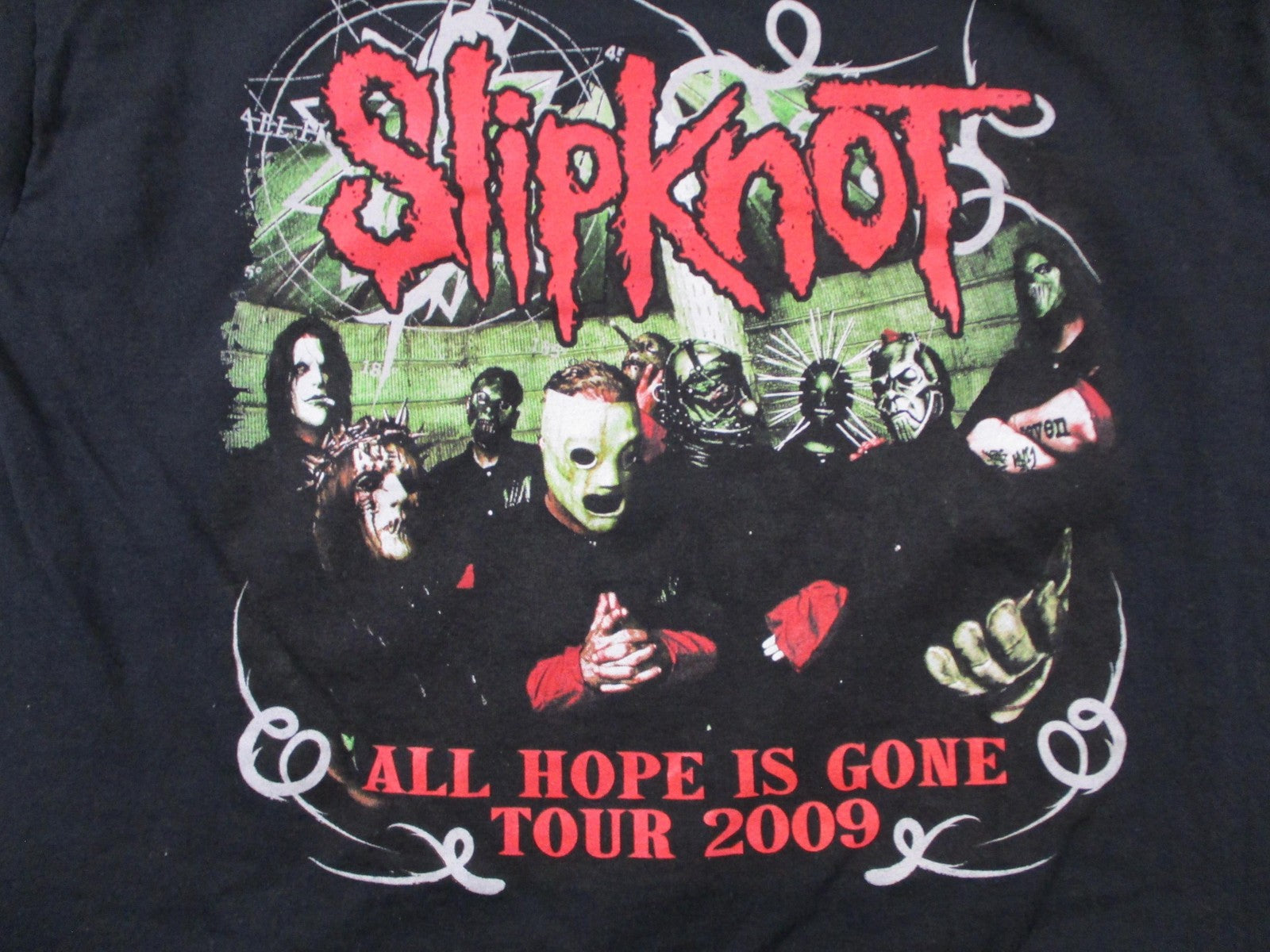 Slipknot Shirt Mens Large Black All Hope Is Gone Tour 2009 Graphic Band Tee6