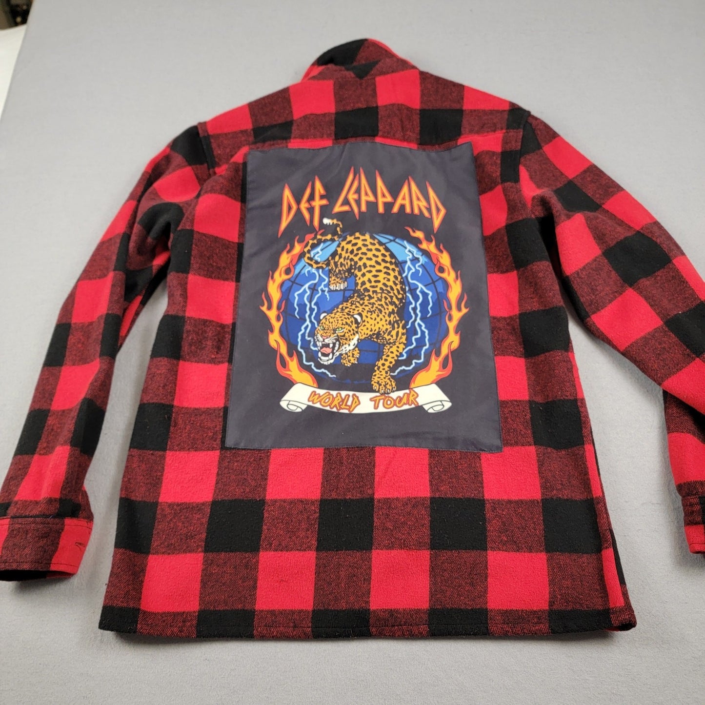 Reason x Def Leppard Collab Flannel Shirt World Tour Sz XL0