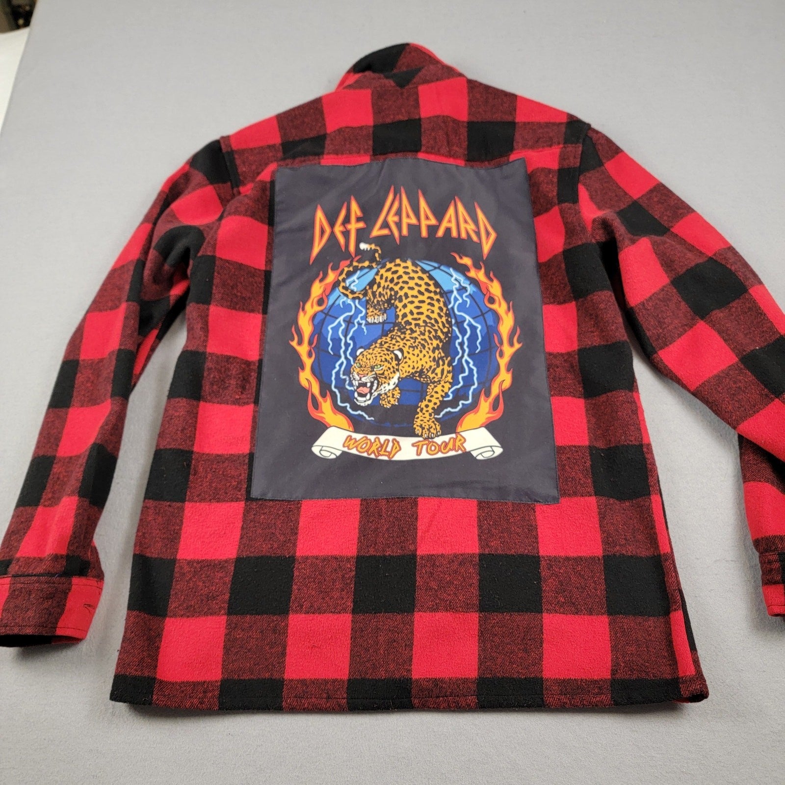 Reason x Def Leppard Collab Flannel Shirt World Tour Sz XL0