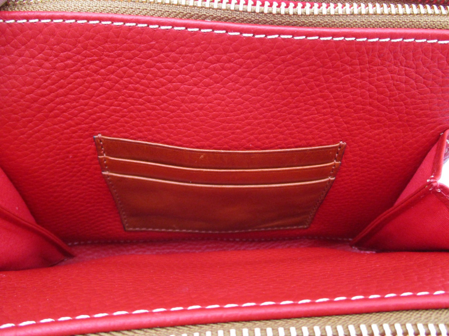Dooney & Bourke Pebble Leather Crossbody Bag Red with Strap – Preowned Excellent4