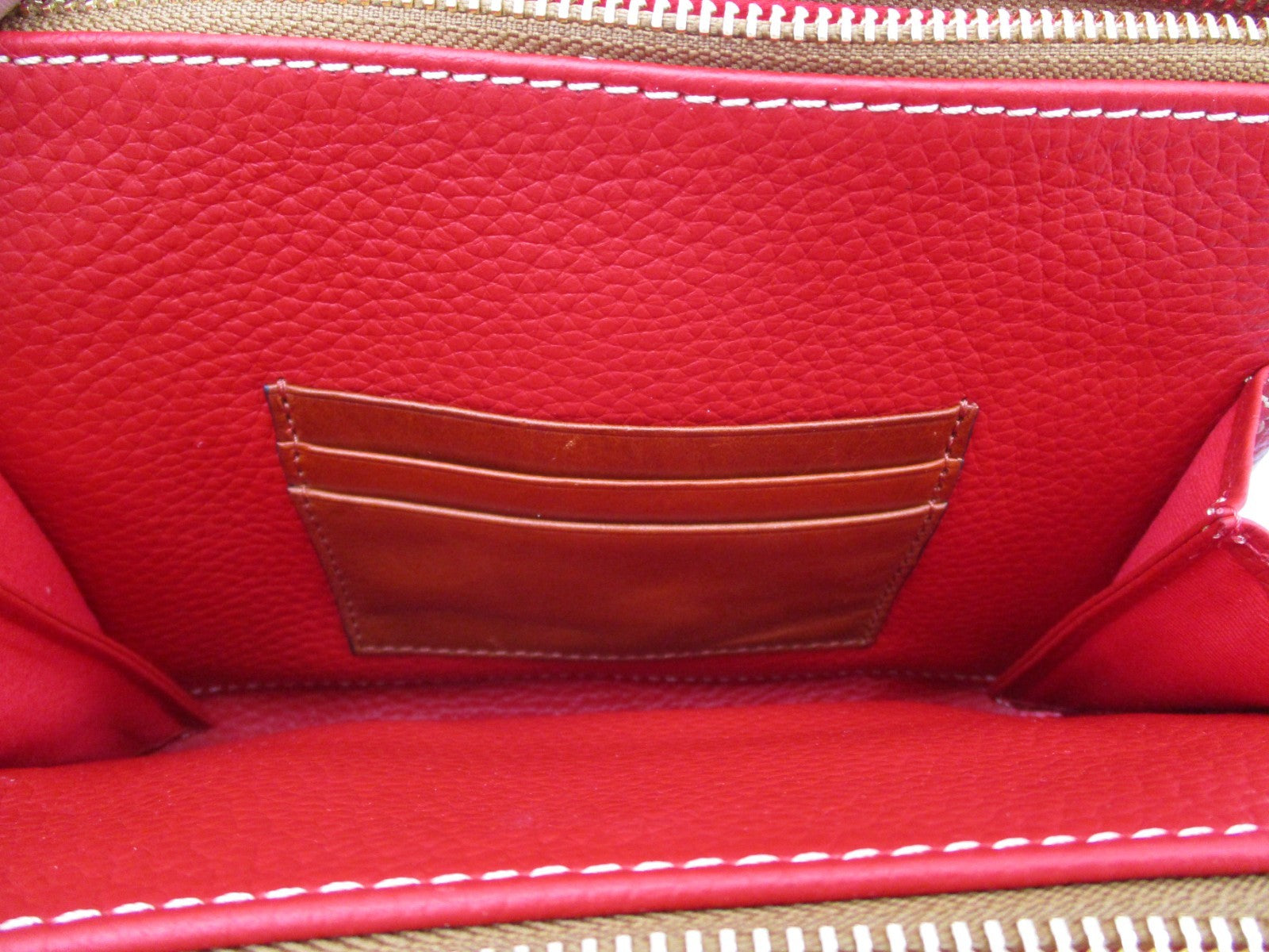 Dooney & Bourke Pebble Leather Crossbody Bag Red with Strap – Preowned Excellent4