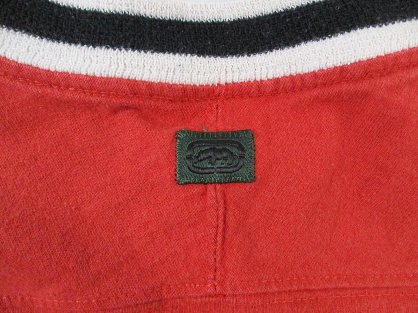 Ecko Unltd Shirt Mens Medium Red Company Chenille Logo Ringer Streetwear Tee11