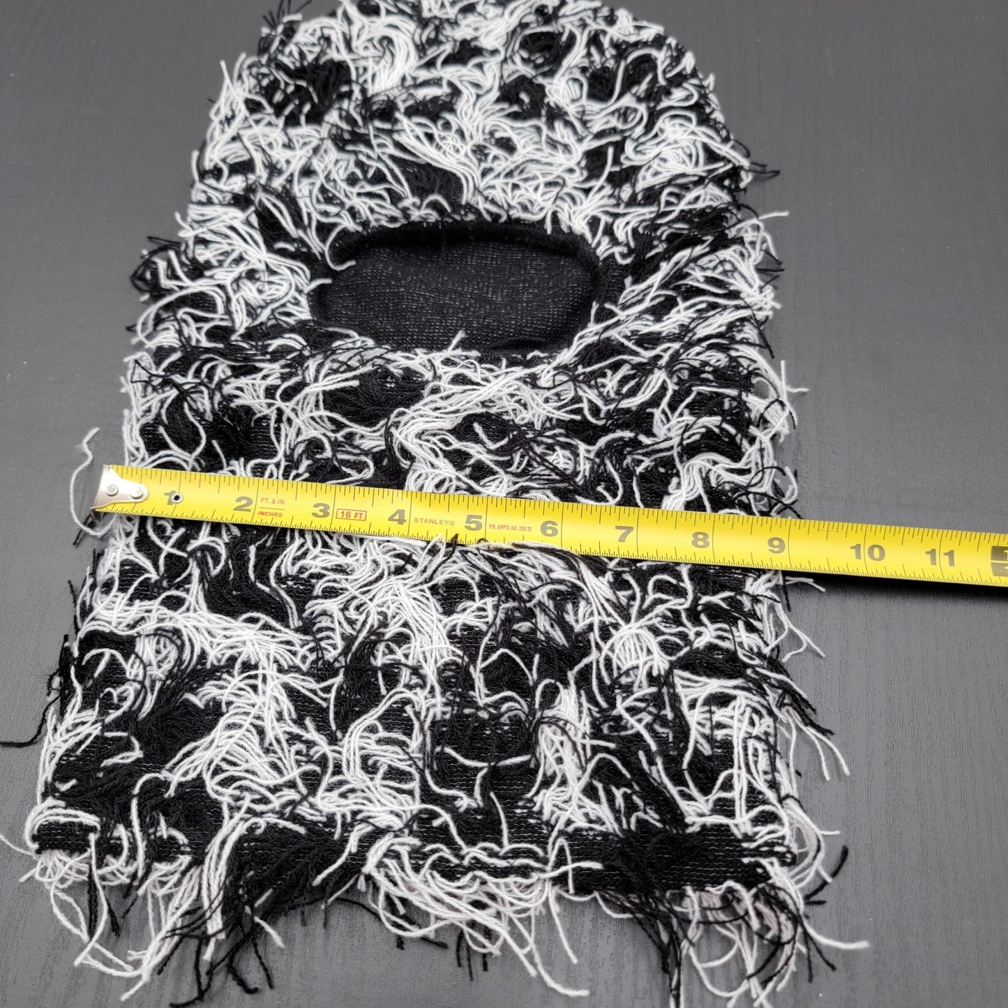 Balaclava Mask Mens One Size Black Shaggy Knit Ski Snowboard Winter Costume3