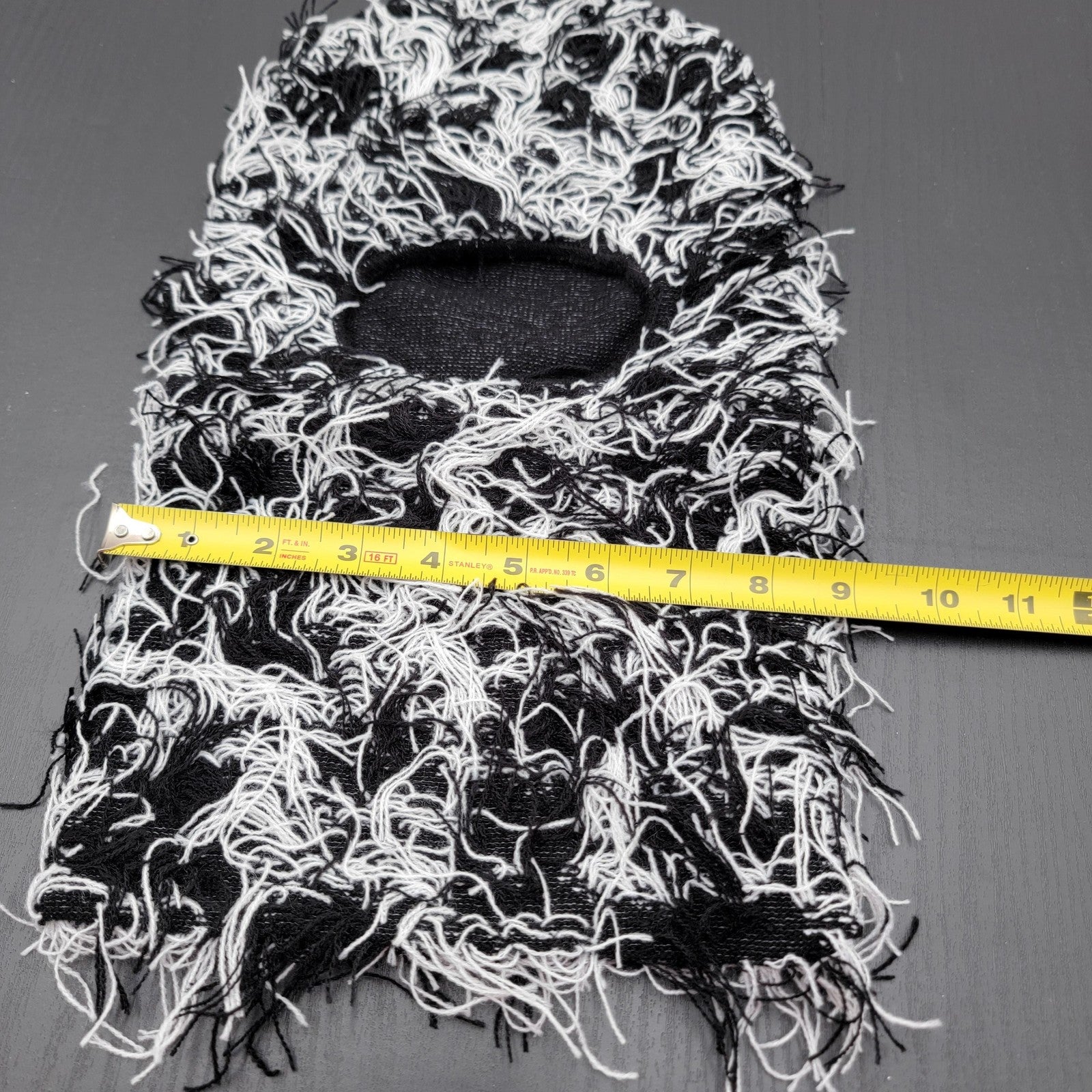 Balaclava Mask Mens One Size Black Shaggy Knit Ski Snowboard Winter Costume3