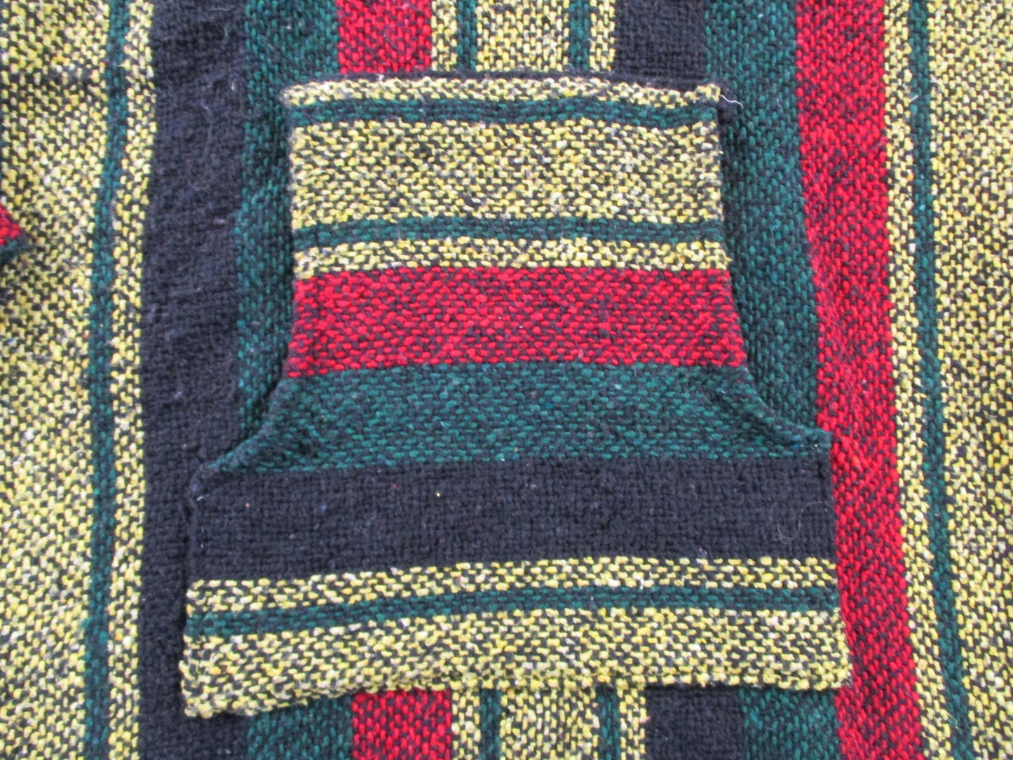 Artesanias Cuamatzi Sweater Mens Large Multicolor Hooded Baja Striped Knit2