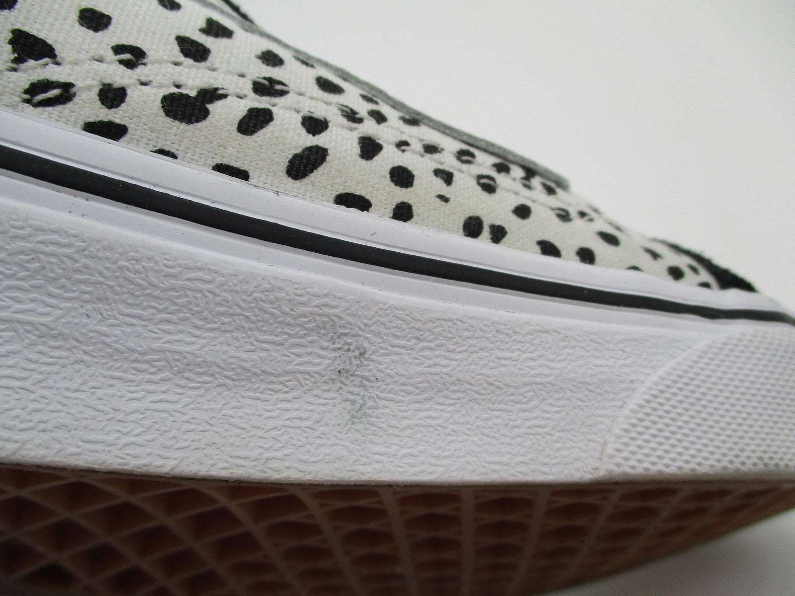 Vans Dalmatian Spot Print Shoes Kids Size 6 Black White Suede Sneakers8