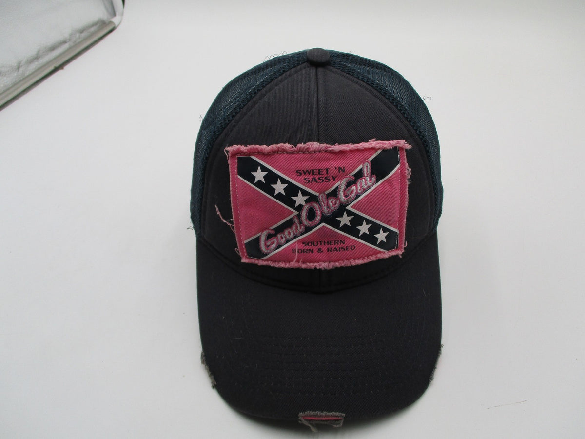 Good Ole Gal Hat Cap Strap Back Black Pink Southern Trucker Adjustable Womens7