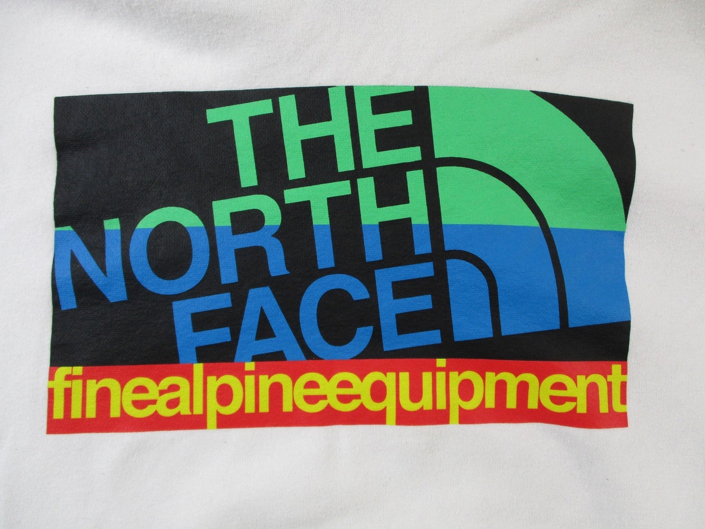 The North Face Hoodie Mens 2XL White Alpine Logo Graphic Pullover Fleece