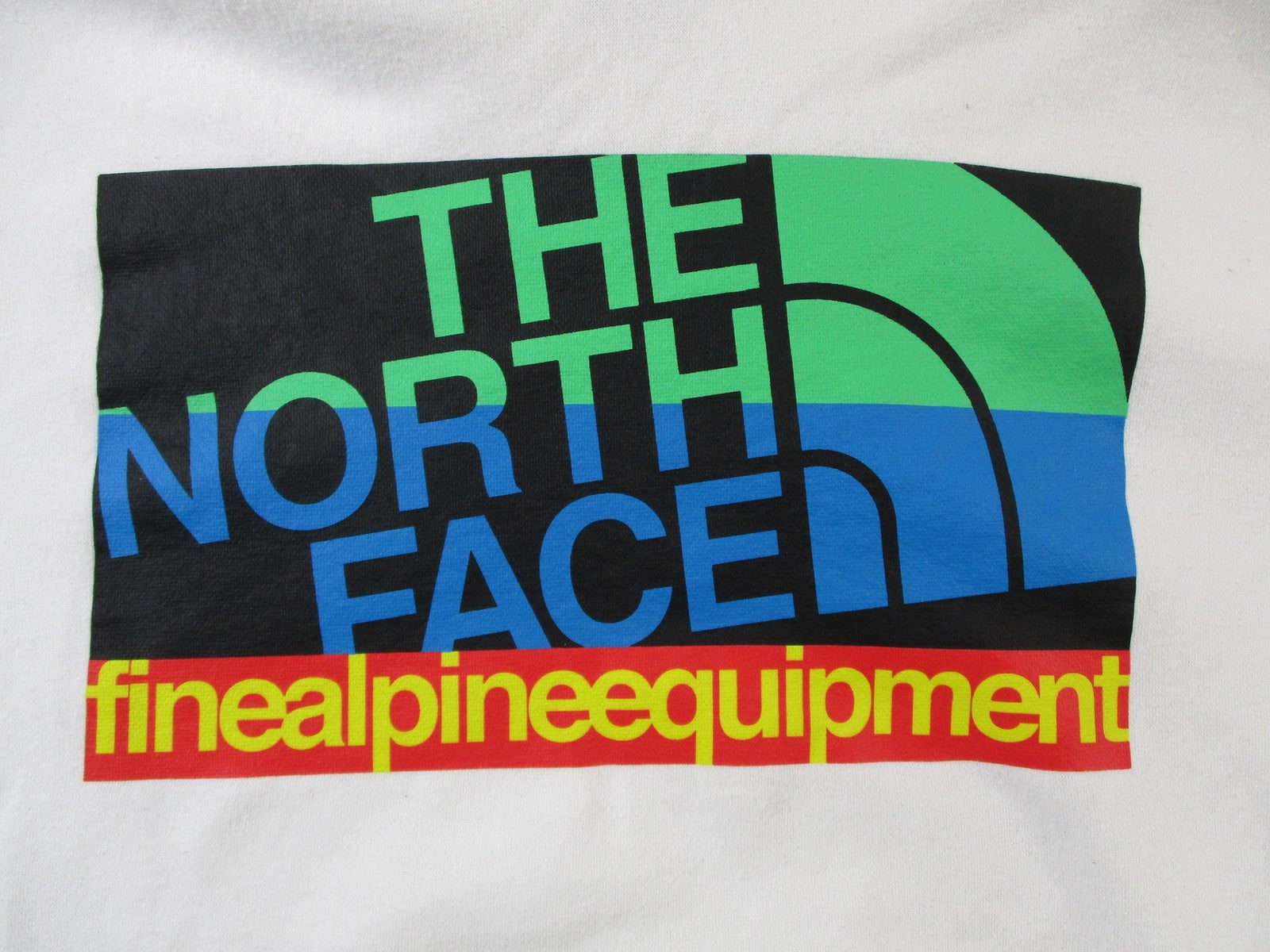 The North Face Hoodie Mens 2XL White Alpine Logo Graphic Pullover Fleece