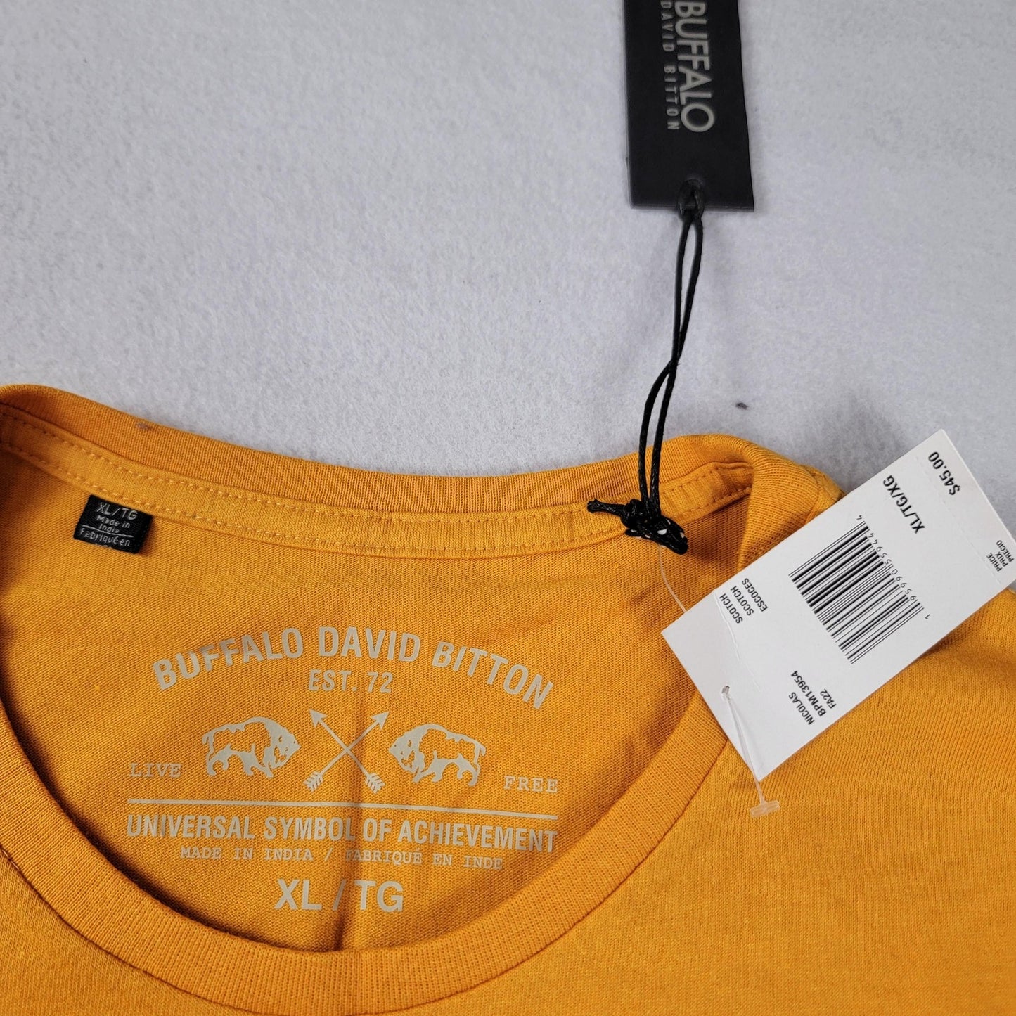Sun Surf Shirt + Buffalo David Bitton Mens XL Lot White Yellow Made USA NWT 10817