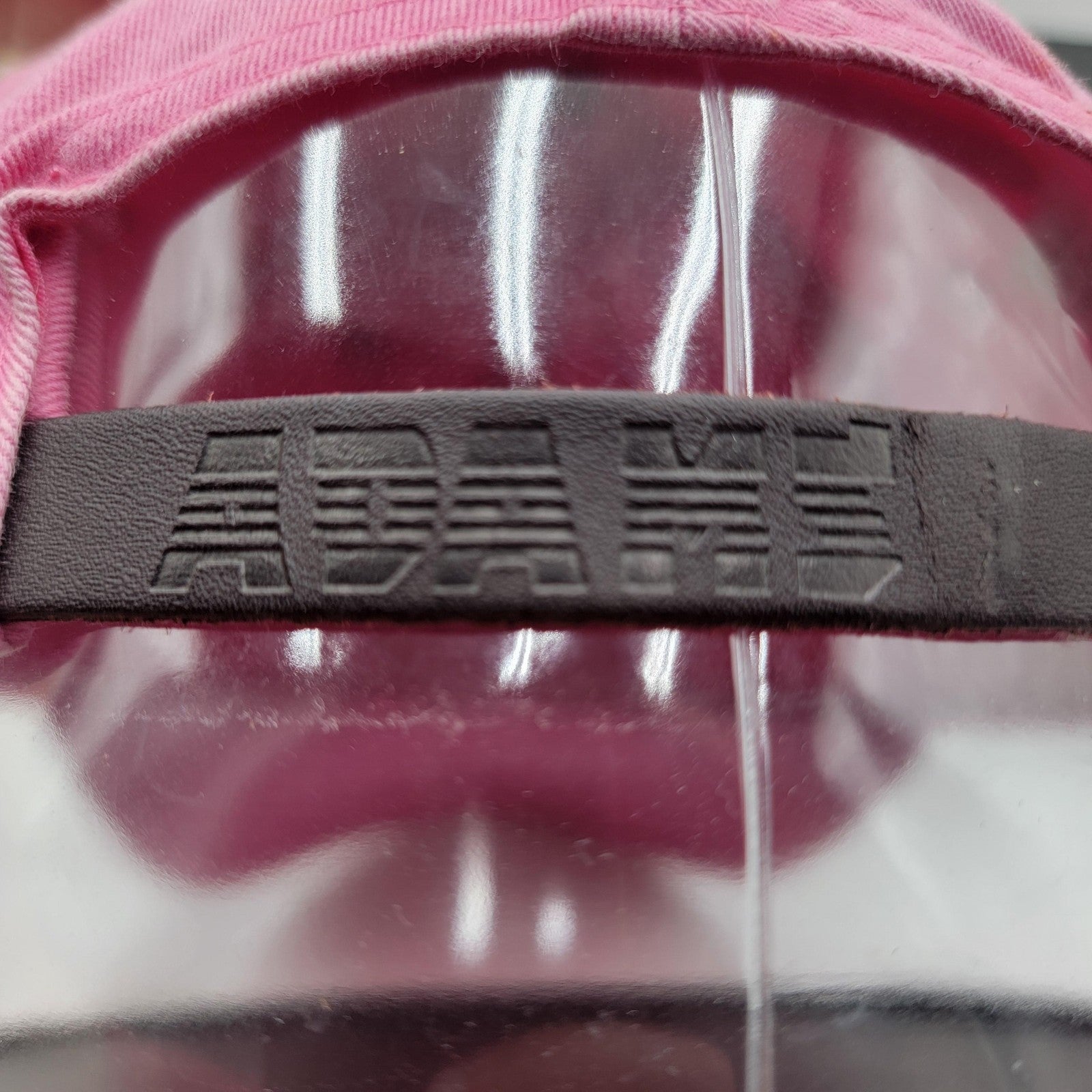 Block Island Hat Cap Strap Back Pink Embroidered Map Adams Casual Mens Cotton4