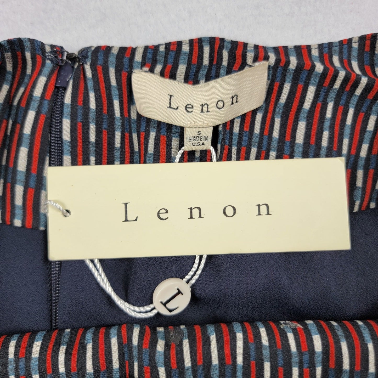 Lenon Women’s Pleated Mini Skirt Small Multicolor Striped Made in USA NWT