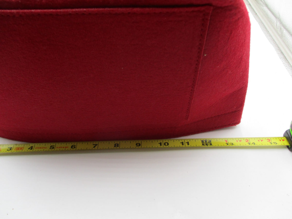 Felt Purse Organizer Insert Red Tote Handbag Bag Organizer Zipper Pockets9