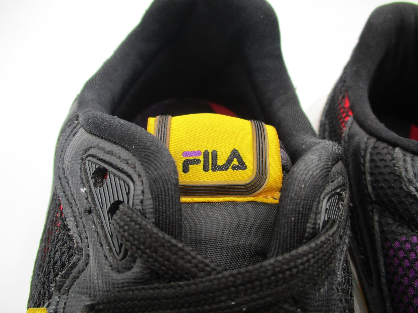 Fila Renno Shoes Mens Size 8 Black Geometric Low Top Sneakers 1CM01283042 1Q56