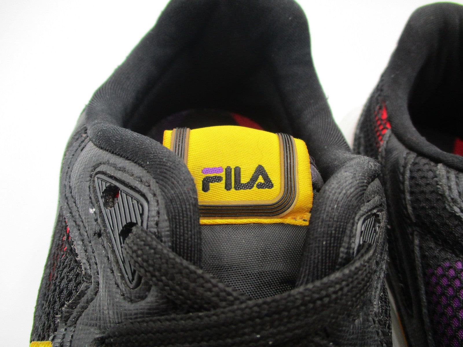 Fila Renno Shoes Mens Size 8 Black Geometric Low Top Sneakers 1CM01283042 1Q56