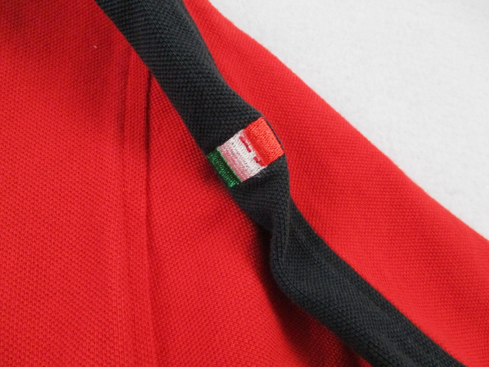 Alfa Romeo Polo Shirt Men 2XL Red Black Short Sleeve Racing Automotive Logo 156011