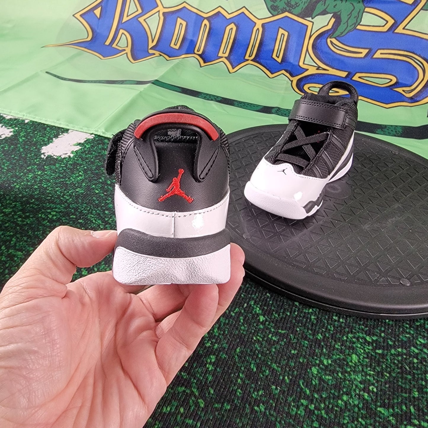 Nike Jordan 6 Rings TD Baby Toddler Shoes 8C Black Red White Infant Sneakers5