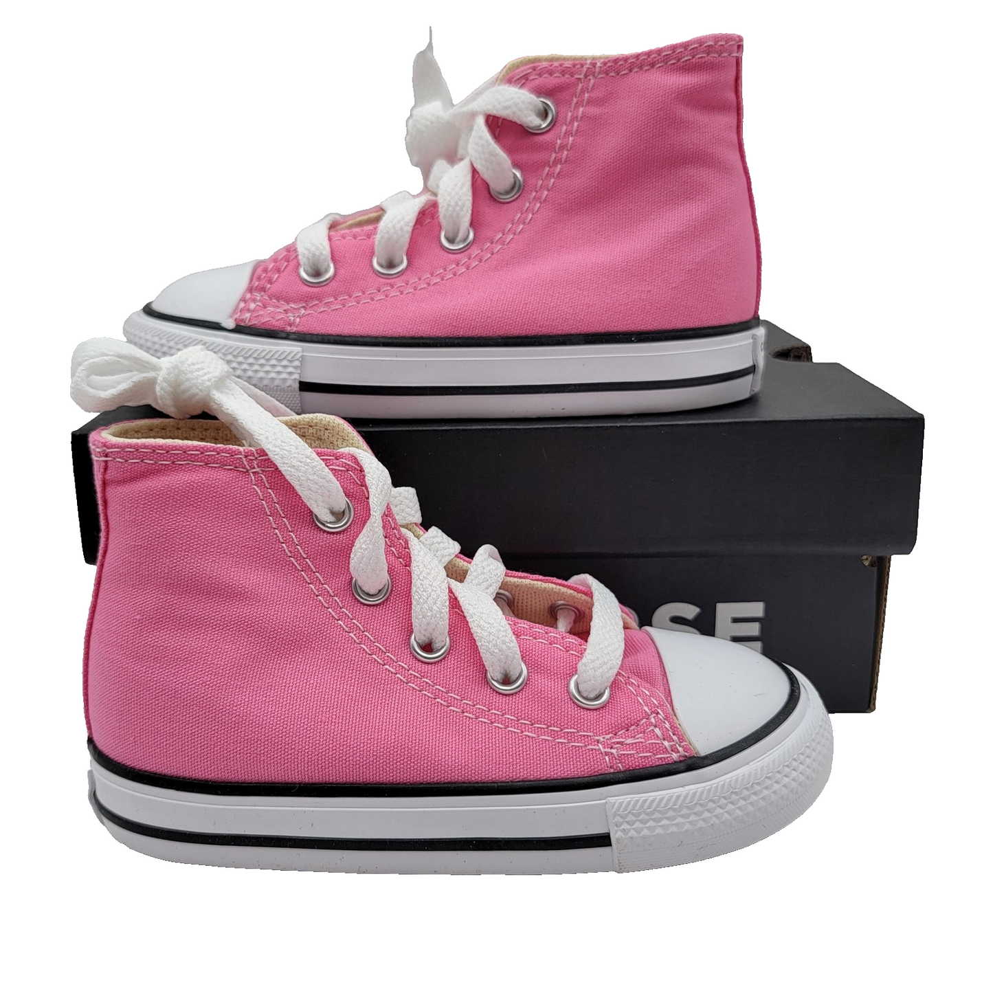 Converse All Star Shoes Infant 7 High Top Canvas Kids Toddler Girls Sneakers0