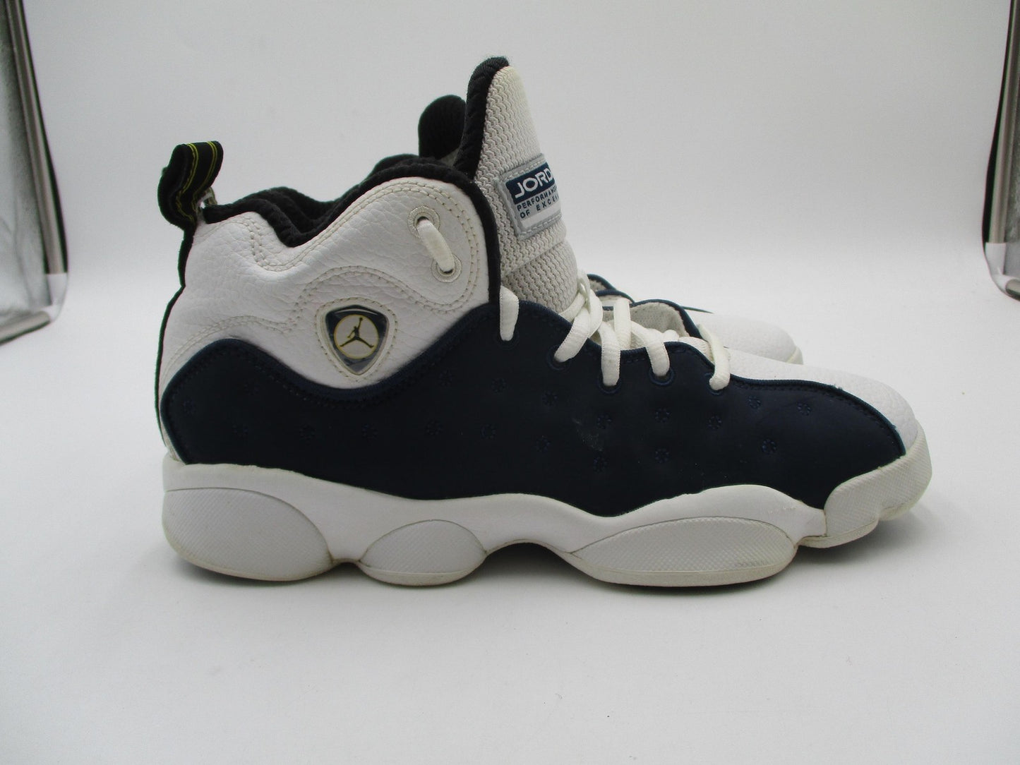 Jordan Jumpman Team 1 Shoes Youth 6Y White Navy Basketball Sneakers 820273-4175