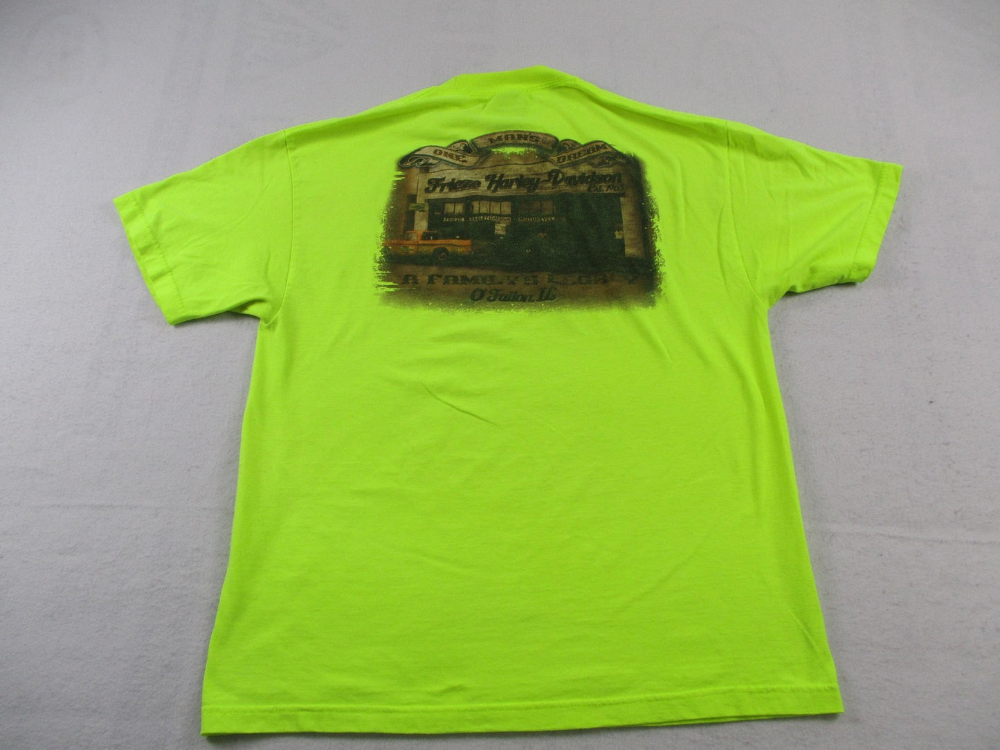 Harley-Davidson Shirt Mens XL Green Frieze Motorcycles Graphic Tee O'Fallon6
