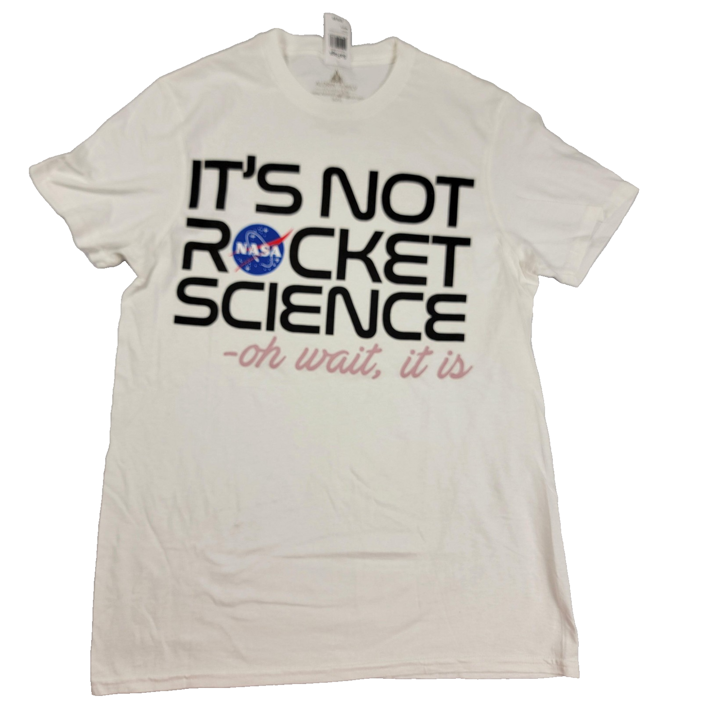 2 Pack NASA Shirt Small White It's Not Rocket Science Slogan Tee Aldrin