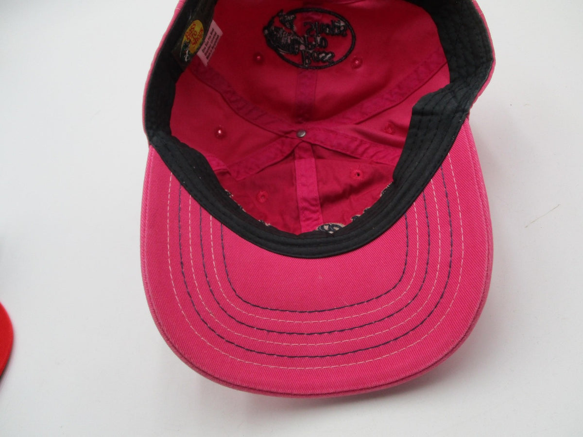 Bass Pro Shops Hat Cap Strap Back Mens One Size Pink Gone Fishing Baseball Logo10