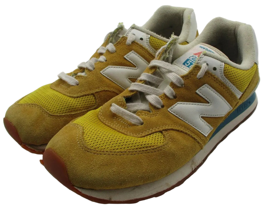 New Balance Classic 574 Shoes Mens Size 10 Yellow Suede Mesh ML574HB2 Sneakers0