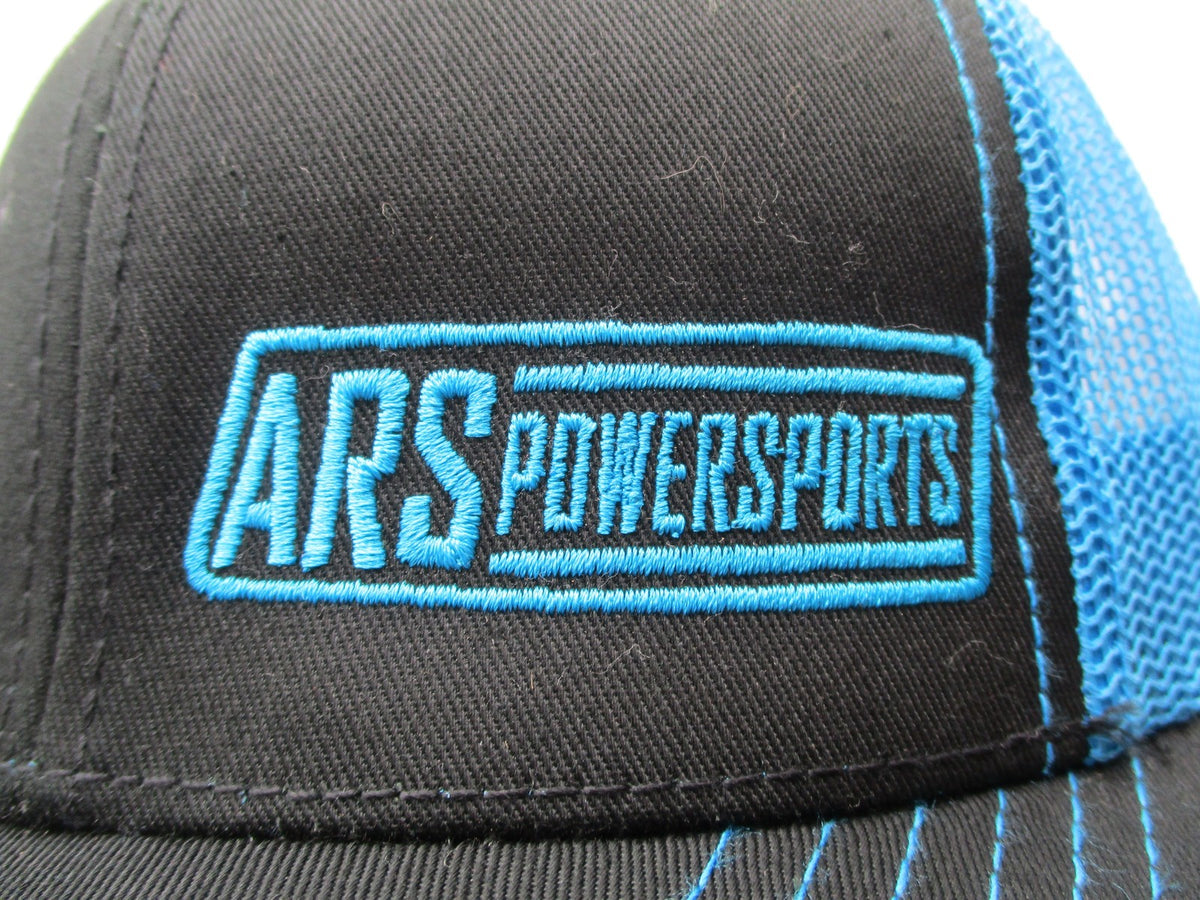 ARS Powersports Hat Cap Snap Back Mens One Size Black Mesh Trucker Otto 112-13