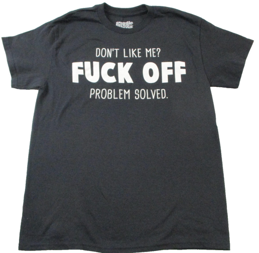 Goodie Two Sleeves Shirt Men Medium Black F**k Off Slogan Graphic Tee Funny 15120