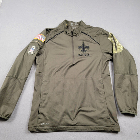 Nike DriFit New Orleans Saints Salute to Service Zip Up Sz S