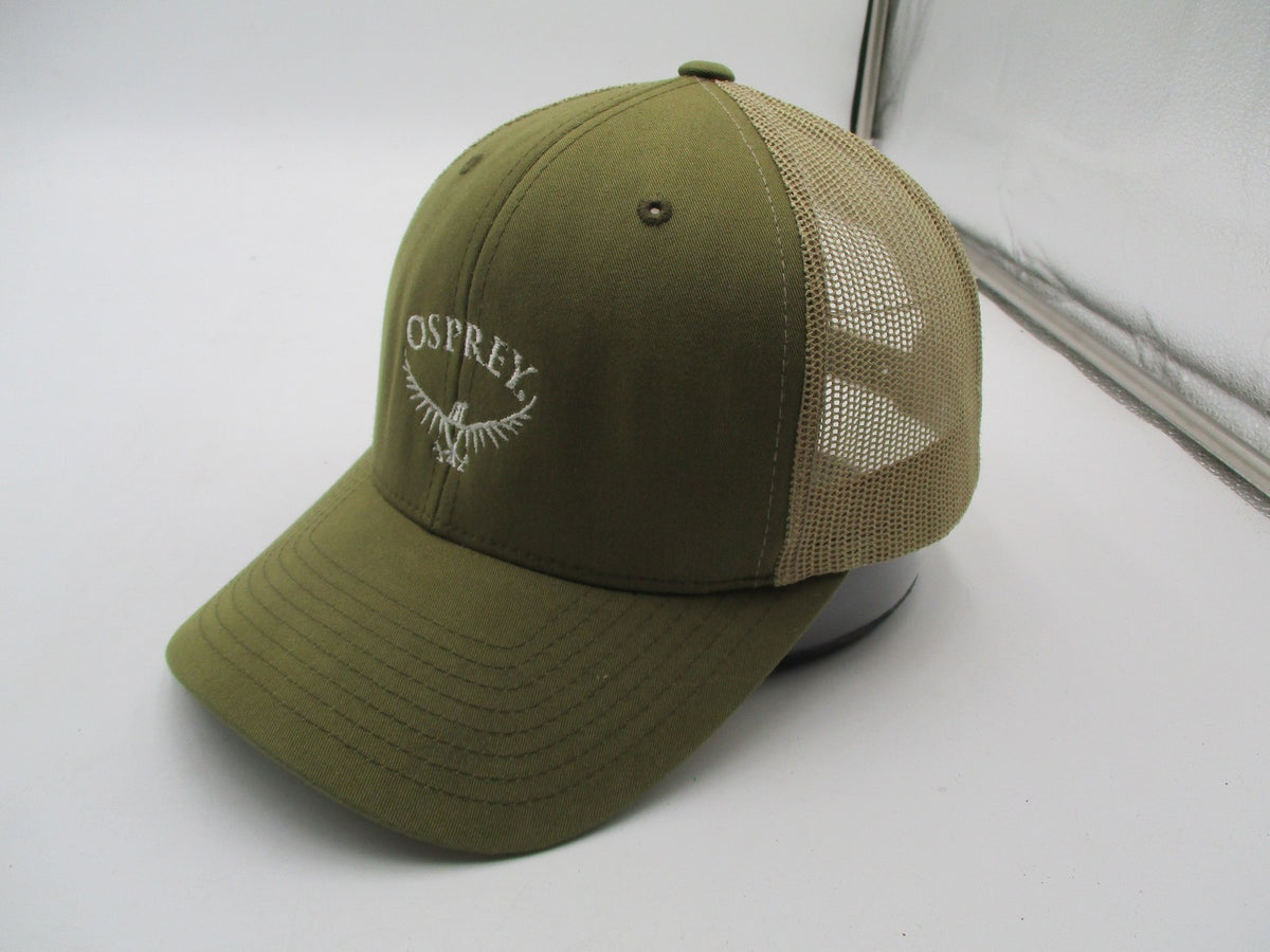 Osprey Hat Cap Snap Back Mens One Size Green Mesh Trucker Yupoong Logo3