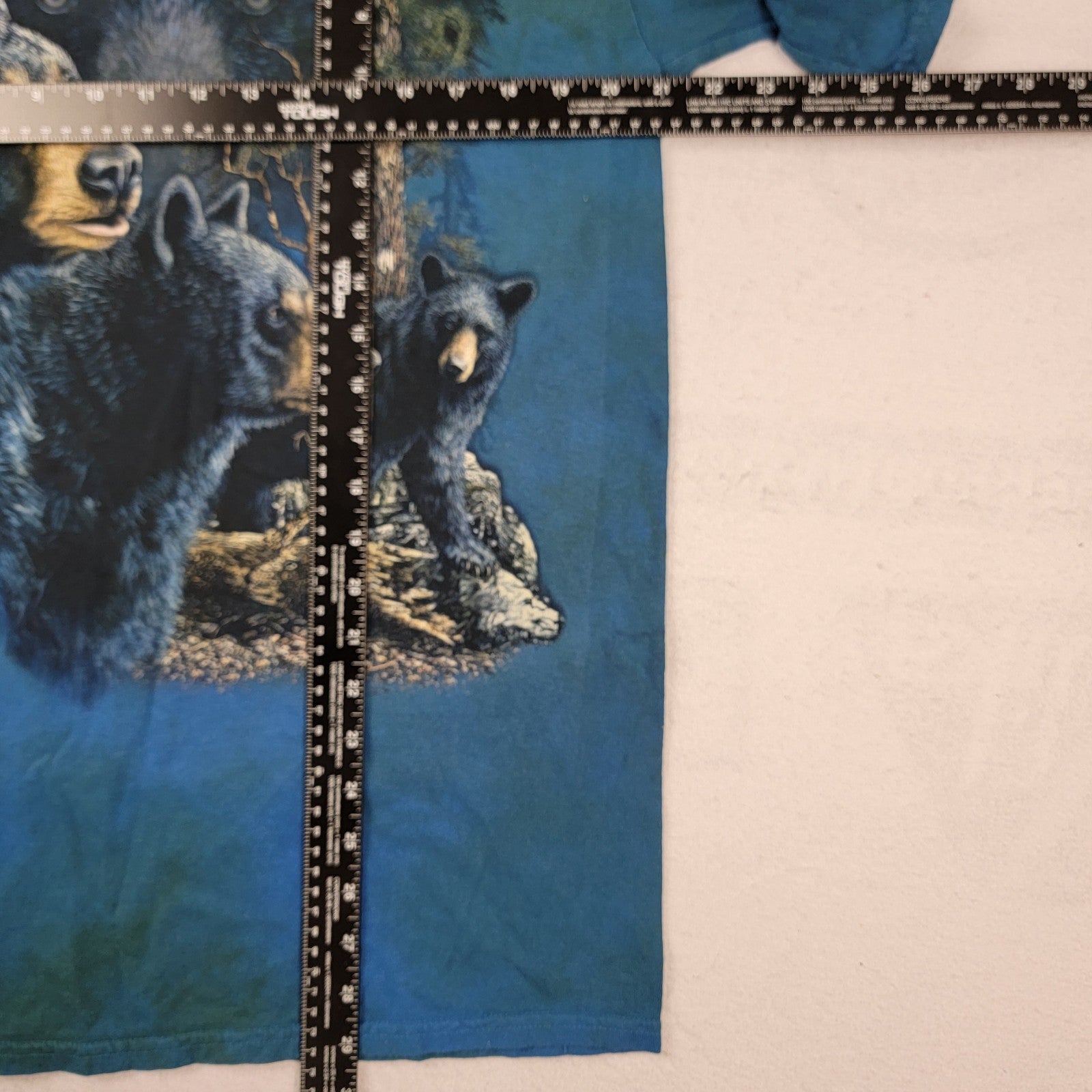 The Mountain “Find 13 Black Bears” Graphic Tee Blue TieDye Large Cotton